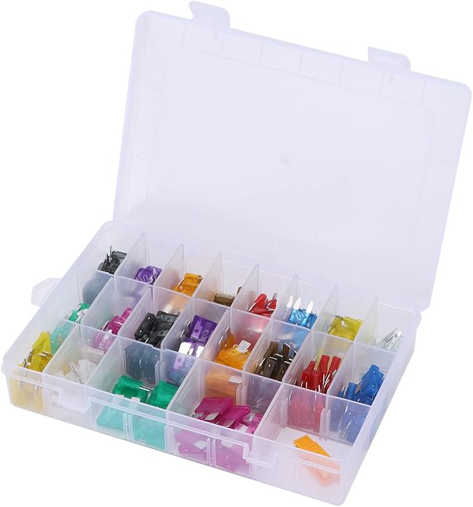 Kit de 220 fusibles pequeños y medianos de 2, 3, 5, 7.5, 10, 15, 20, 25, 30 y 35 A para automóviles, camiones y ATV miniatura 6