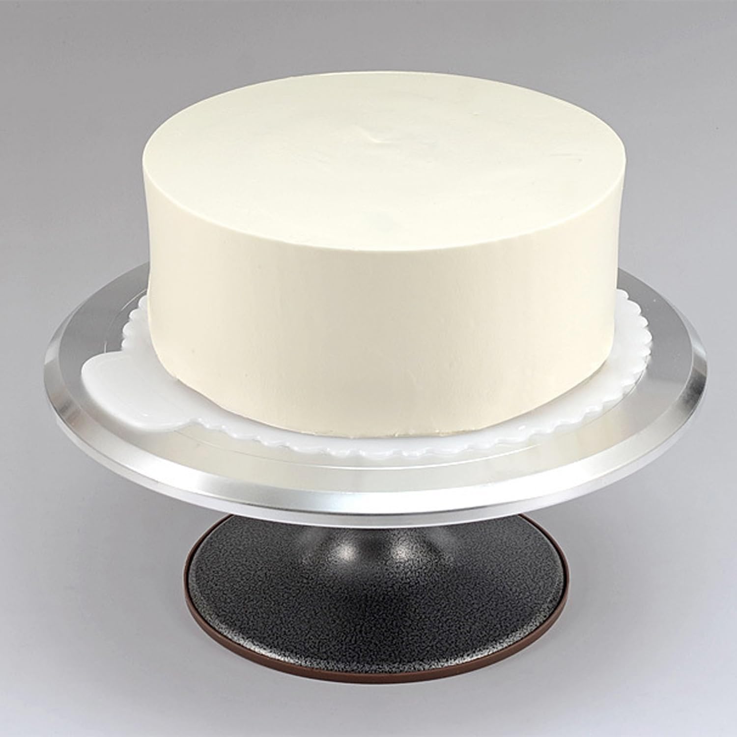 Soporte giratorio redondo de aleación de aluminio de 12 pulgadas para decoración de pasteles, pasteles y decoraciones de pasteles
