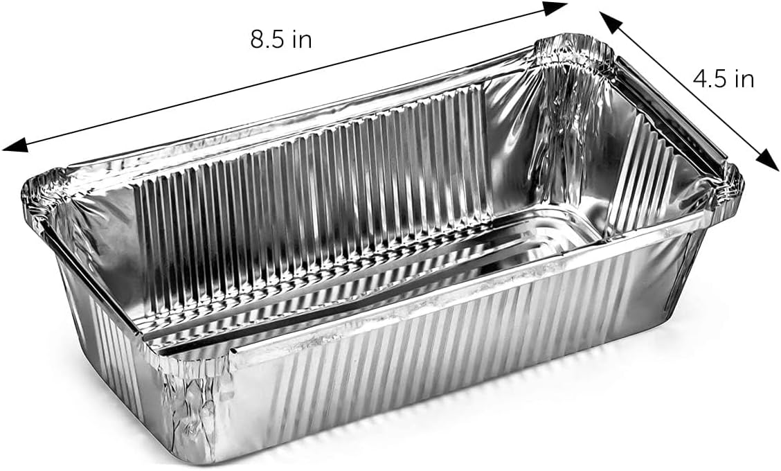 DecorRack 40 Aluminum Bread Loaf Pans, 8.5 x 4.5 in, 2 lb (40 Pack)
