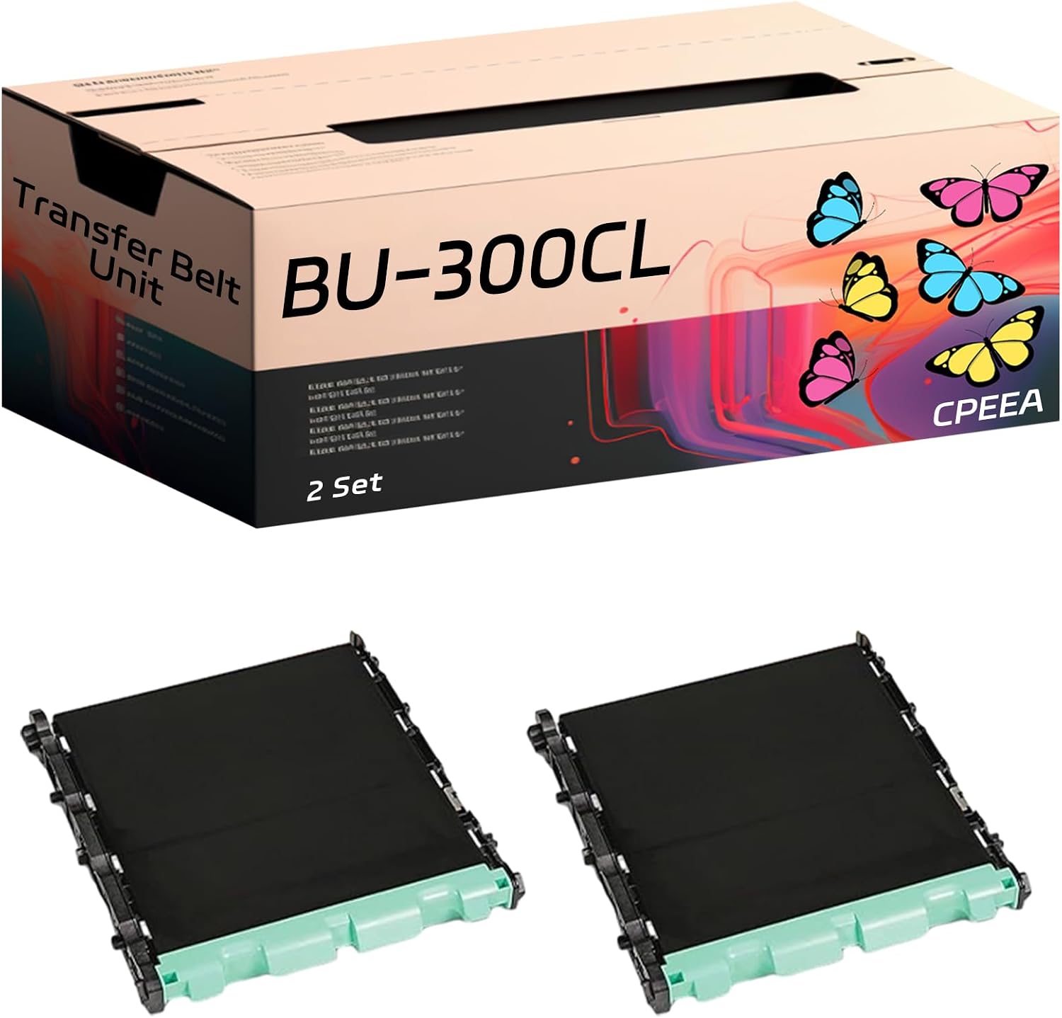 Compatible for Brother BU-300CL Transfer Belt Unit Work for Brother HL-4150CDN HL-4570CDW HL-4570CDWT Printers, with Chip, High Yield 50000 Pages, Clear Printing (2 Set)