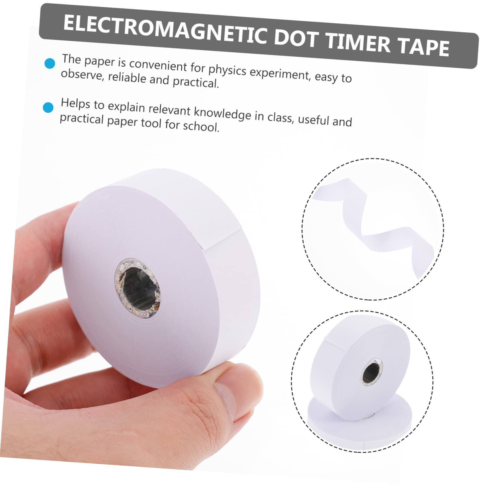 Luxshiny Temporizzatore Elettromagnetico per Laboratorio di Fisica Nastro Puntatore, Materiale Plastico e Metallo, per Esperimenti di Accelerazione Scolastica Stili multipli