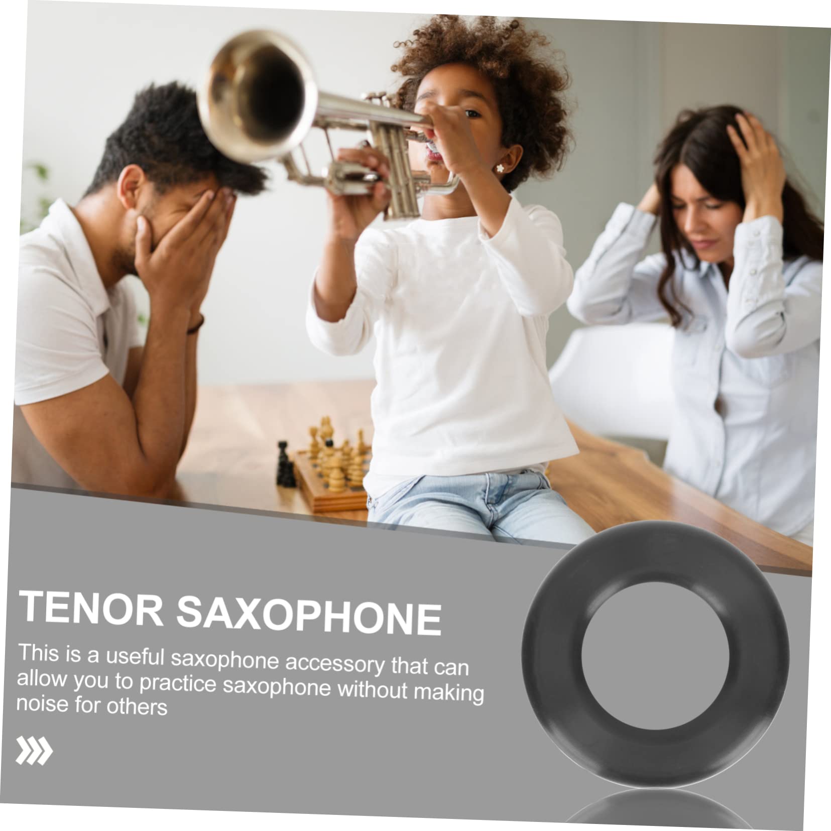 Sordina Per Sassofono In Silicone Nero - Silenziatore Pratico Per Esercitarsi In Casa Senza Disturbare - Foto 10