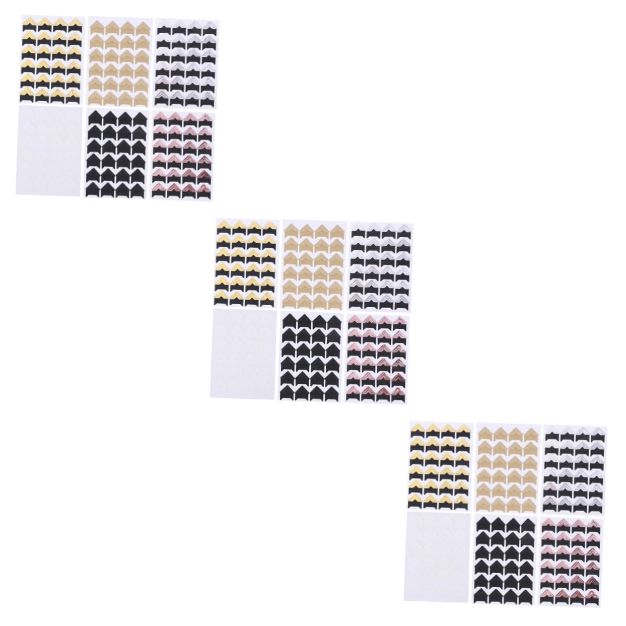 EXCEART 90blätter Fotoecken Aufkleber Selbstklebende Vintage Scrapbooking Sticker Für Fotoalben Tagebücher Und Erinnerungsprojekte Kraft