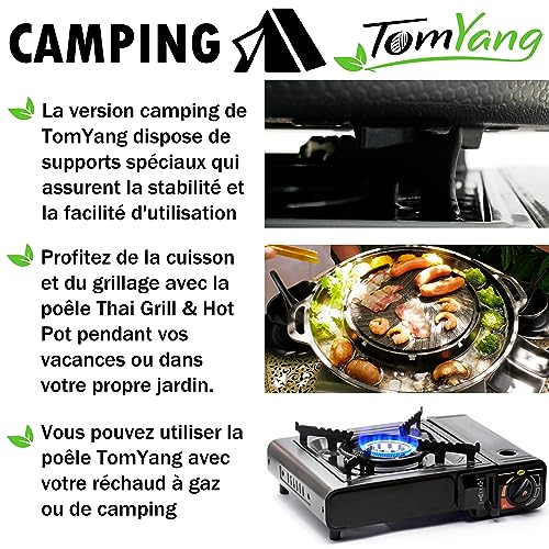 Poêle de camping pour barbecue – Le barbecue thaï original et le hot pot, le barbecue coréen, la casserole mookata thaïlandaise – Image 3