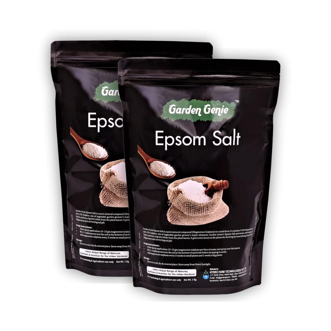 garden genie Epsom Salt Powder For Plants 2Kg | Organic Magnesium Sulphate Water Soluble Plant Fertilizer For Growth & Development (B0B7XS5L91) Amazon Price History, Amazon Price Tracker