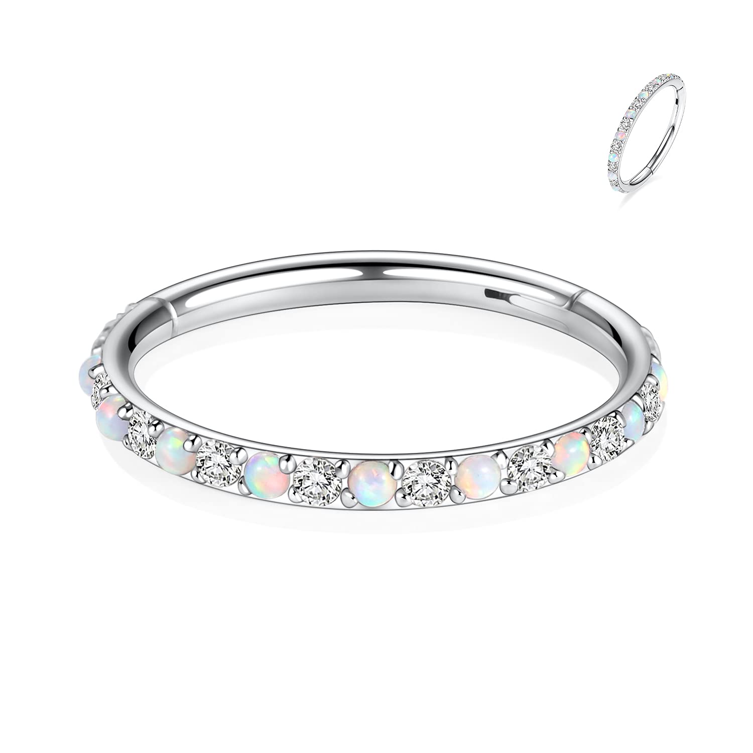 FUNLMO 20G 18G 16G 12G Nose Ring Hoop Conch Rook Daith Helix Tragus Piercing Jewelry 316L Surgical Steel Cartilage Earring Conch Hoop Earring Septum