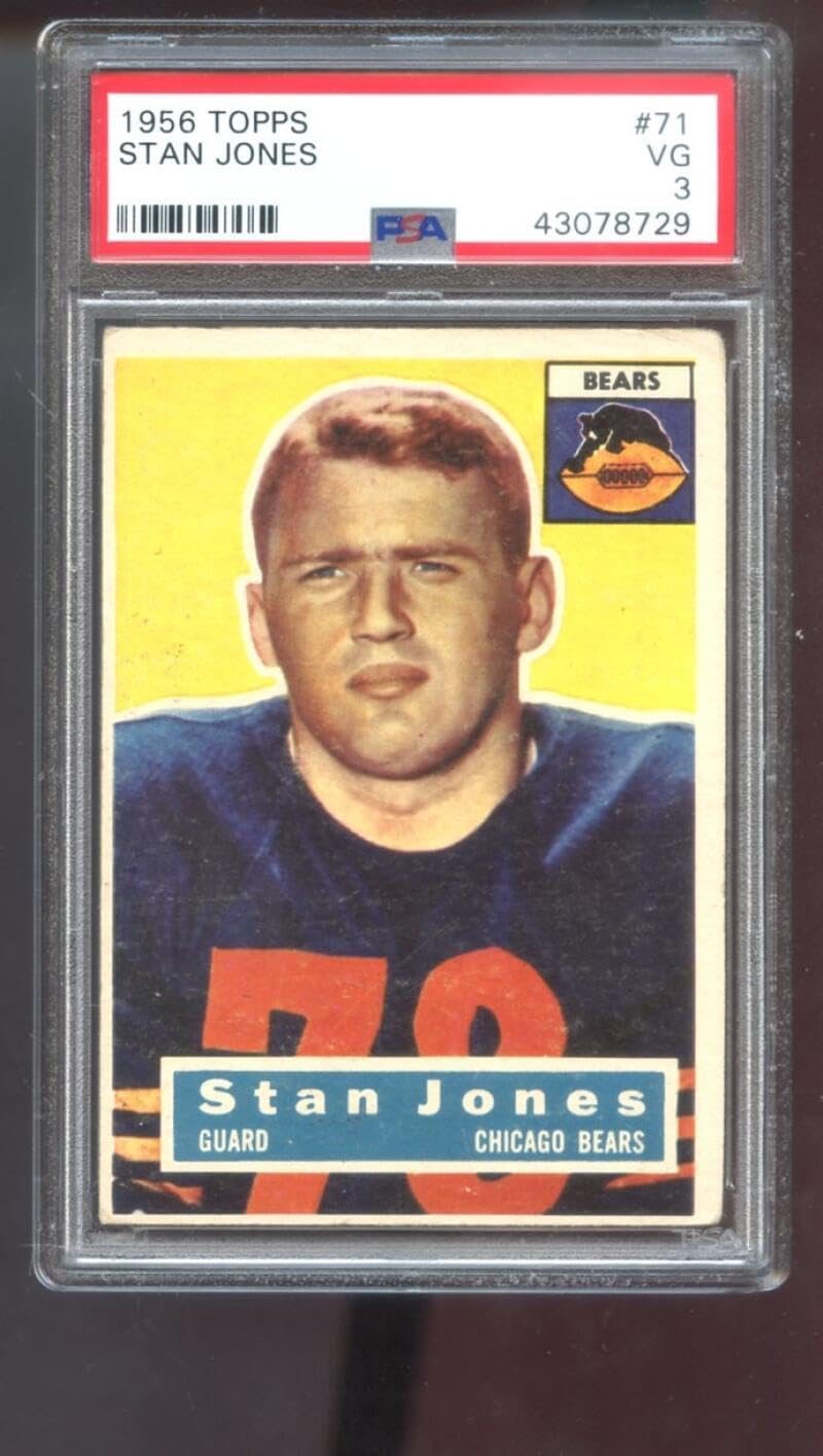 1956 Topps #71 Stan Jones ROOKIE RC PSA 3 Graded Football Card Chicago Bears