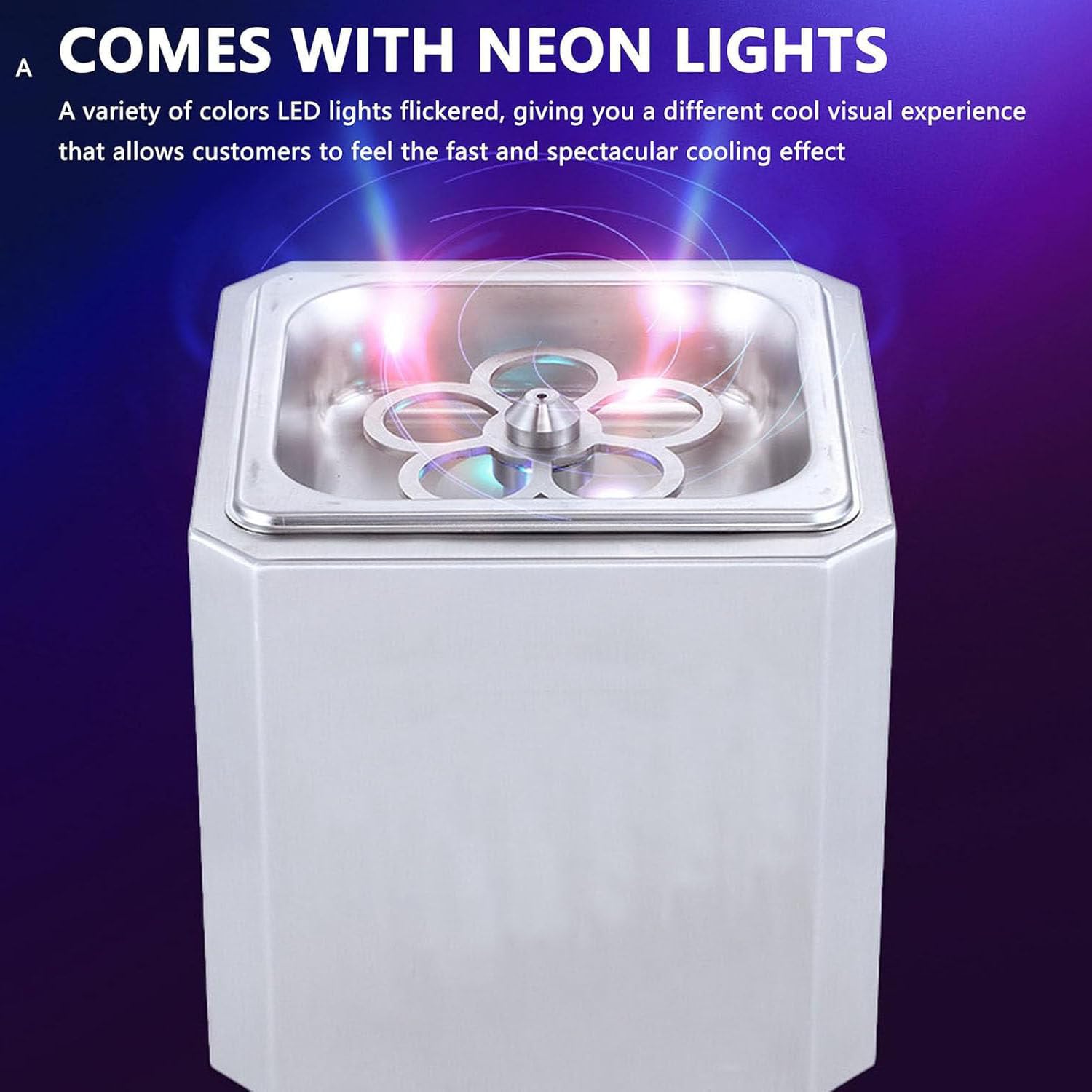 Mini refrigeratore di vetro, congelatore istantaneo di bevande con luce LED, tecnologia CO2 a raffreddamento rapido per bar, ristoranti e cucine, refrigerazione rapida delle bevande