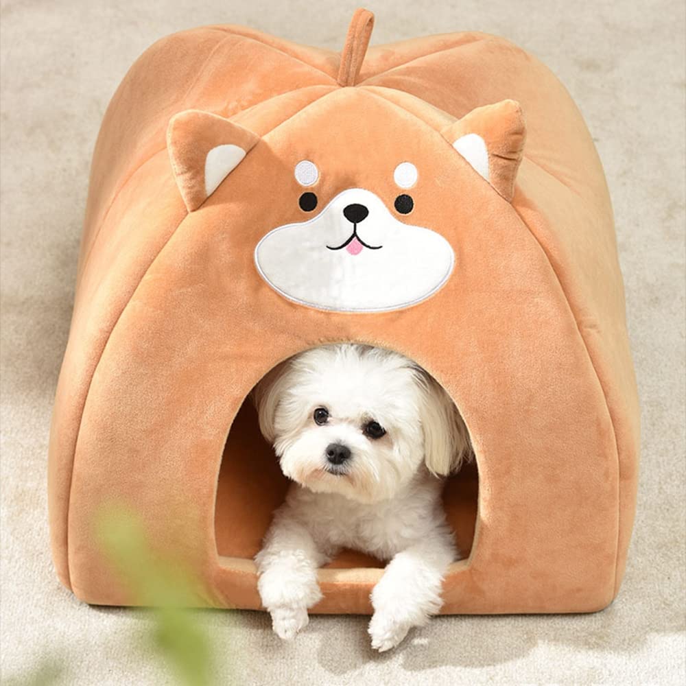 Amazon.co.jp: 猫ハウス 猫 ベッド ドーム型 柴犬柄 犬ベッド 可愛い
