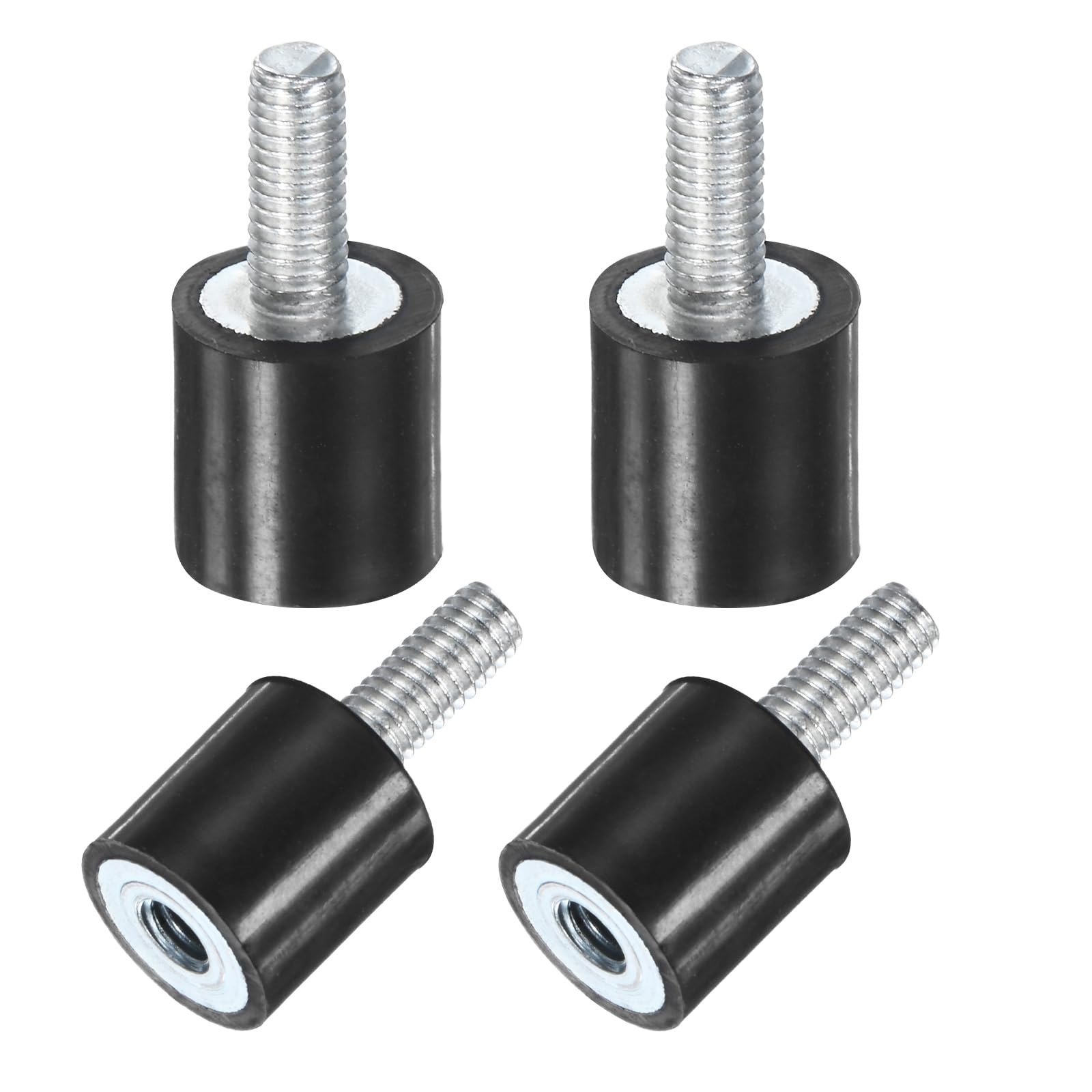 M METERXITY 4-Pack Rubber Mounts D25mmxH25mm Male/Female Vibration Isolators Cylindrical Shock Absorber W M8 x 20mm Studs for Air Compressor/Car/Pump/Boat/Garage Motor/Bobbins Rubber Isolators — Amazon image 20