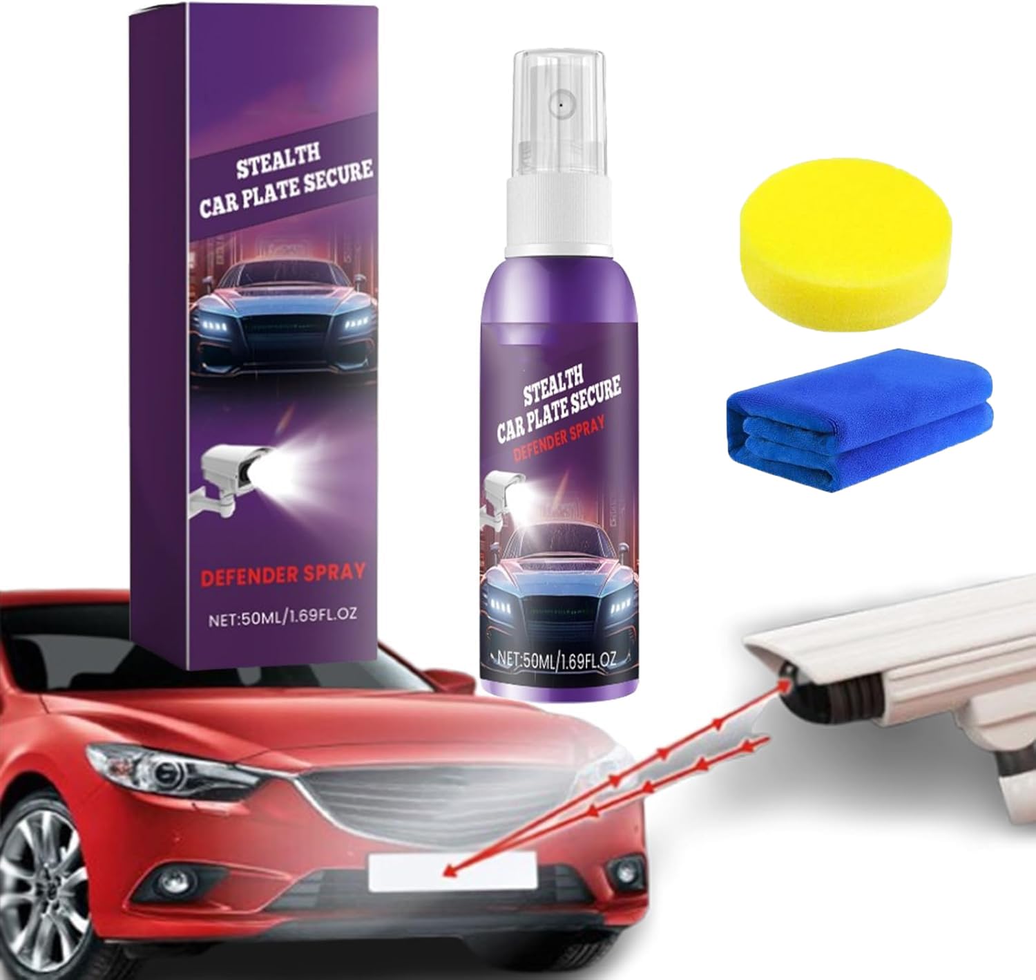 Spray invisibile per targa, Spray invisibile per targa auto, Spray per targa, Spray per targa per fotocamere, Spruzzatore invisibile per protezione targa, Spray per protezione targa (1)