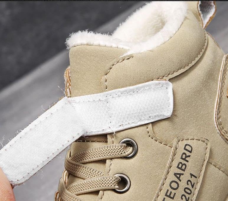 Boys Snow Boots with Fleece Thermal Lining, Soft-Soled, Anti-Slip, High Top Design, Lace Up and Hook-and-Loop Fastener for Winter Fun4