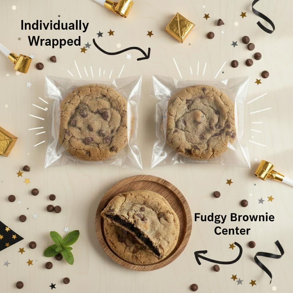 Chocolate Chip Cookies Birthday Gift Basket Tin Gourmet cookie Individually Wrapped Fresh