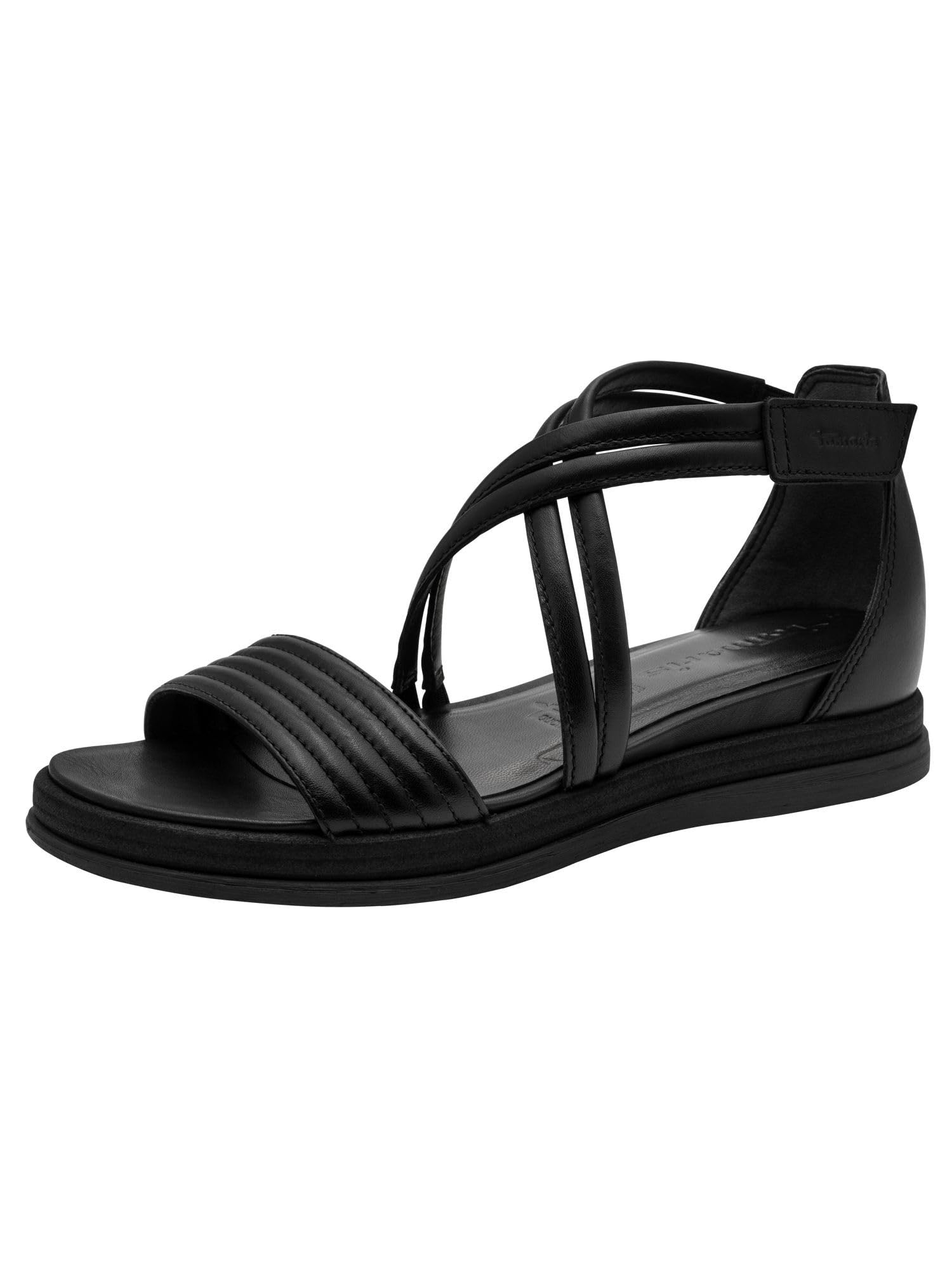 Tamaris Women’s sandal with wedge heel black 6.5 UK