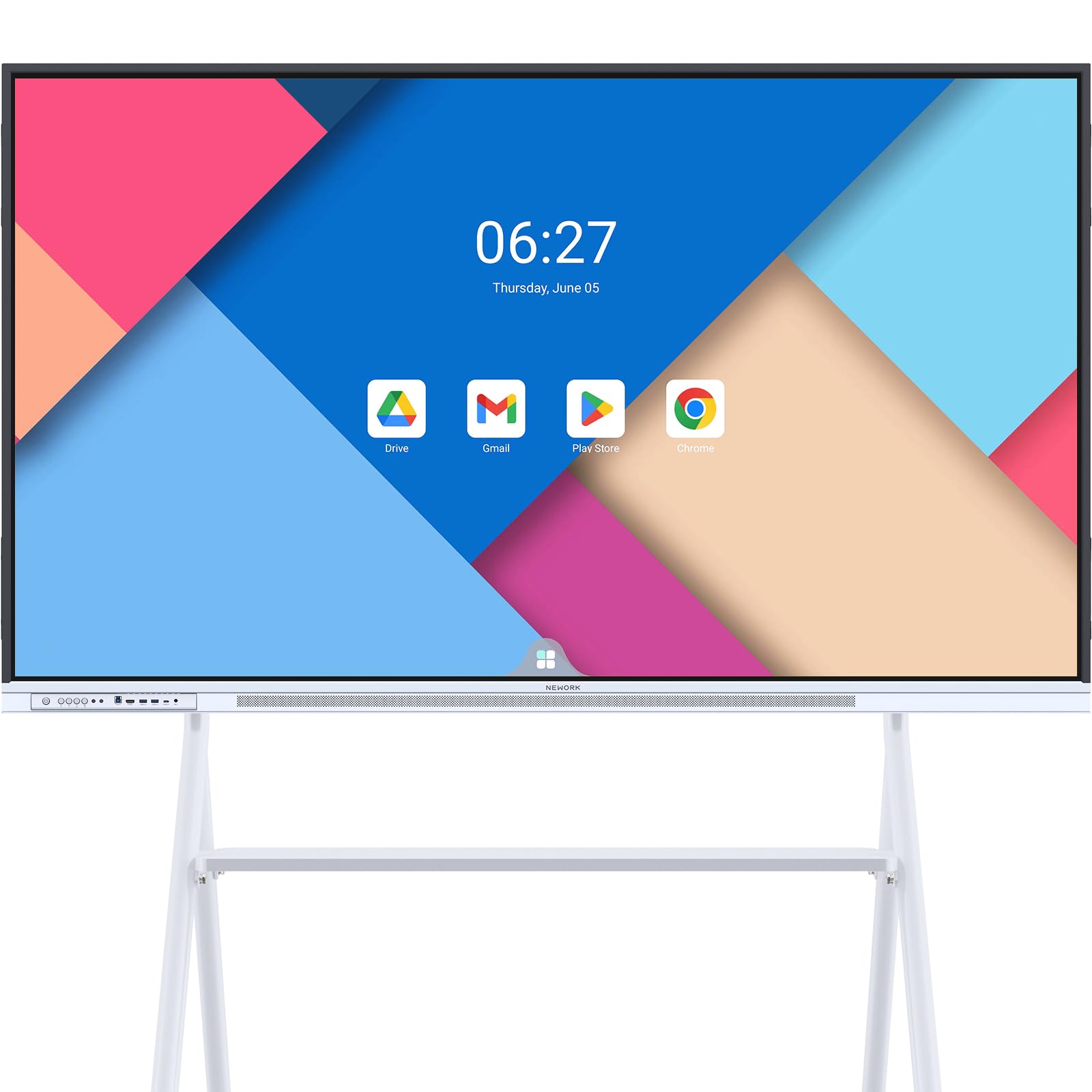 NEWORK 65 Inch 4K Smart Board - Google EDLA-Certified Interactive Whiteboard, Android 14 OS, 50-Point Touch, Wireless Casting - Digital Whiteboard for Classrooms & Hybrid Offices (Board only)