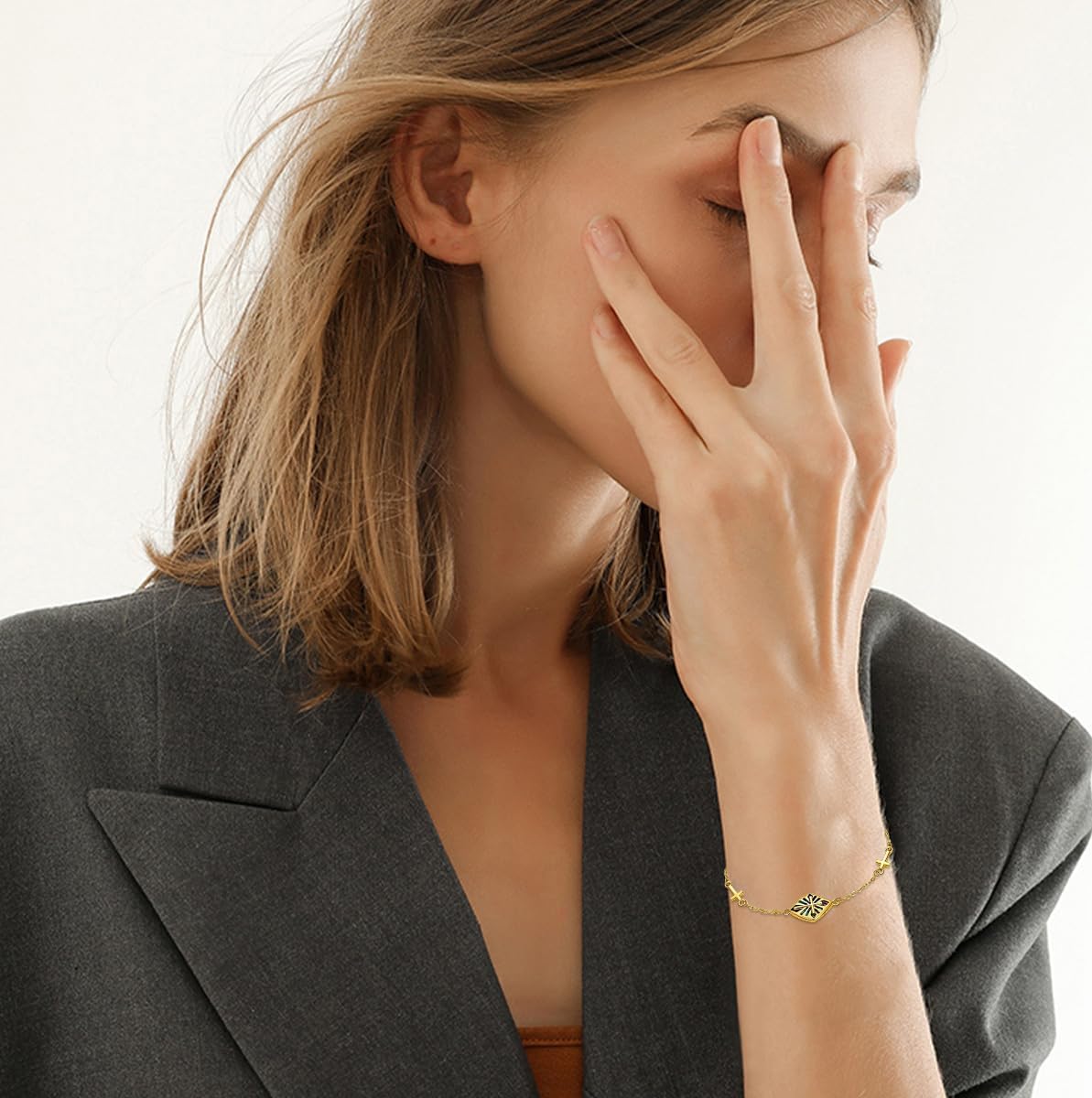 Cross Bracelet Turqupise for Women S925 Sterling Silver Religious Jewelry Christmas Graduation Party Gifts - Image 4