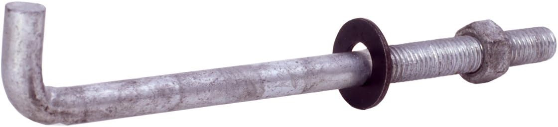 Grip Rite Prime Guard 128AB50 Grip Rite BRIGHT Finished Anchor Bolt with Nut and Round SAE Washer 1/2-inch by 8-inch 50 per box