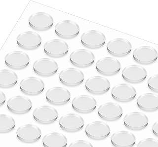 72Pcs Glass Table Top Anti Slip Pads Bumpers 15 * 2mm Clear Silicone Bumper Pads Rubber Cabinet Bumpers Dots for Under Glasses Non Slip Furniture Pad Self Adhesive