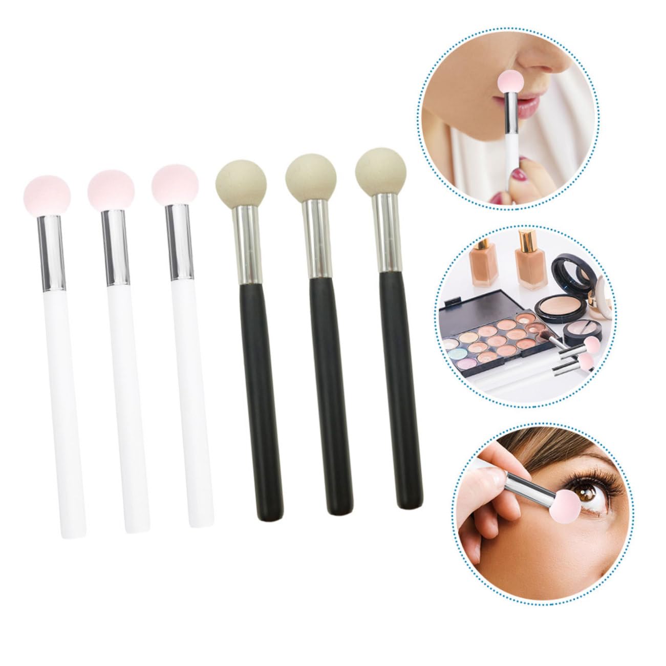 Ipetboom 30pezzi Spugnette Per Trucco Testa Di Fungo Di Applicatori Per Fondotinta e Spugna Per Trucco Viso e Contouring Riutilizzabili e Lavabili Colori