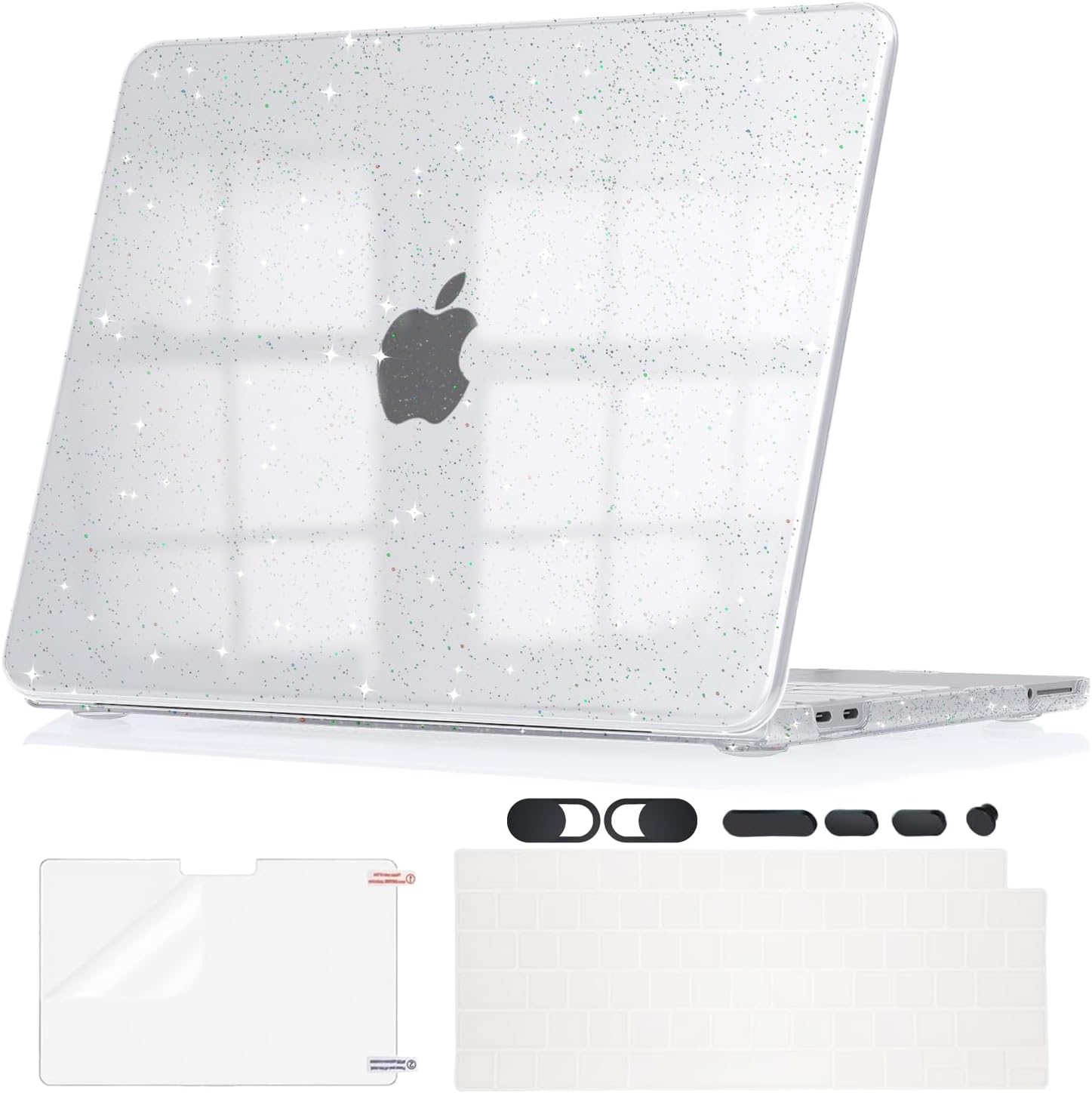 Laptop Case for 2026 MacBook Neo 13 Inch A18 Pro A3404 | Ultra-Thin Anti-Scratch Hard Shell with Keyboard Cover, Screen Protector, Silicone Dust Plugs & Webcam Privacy Cover | Crystal Purple