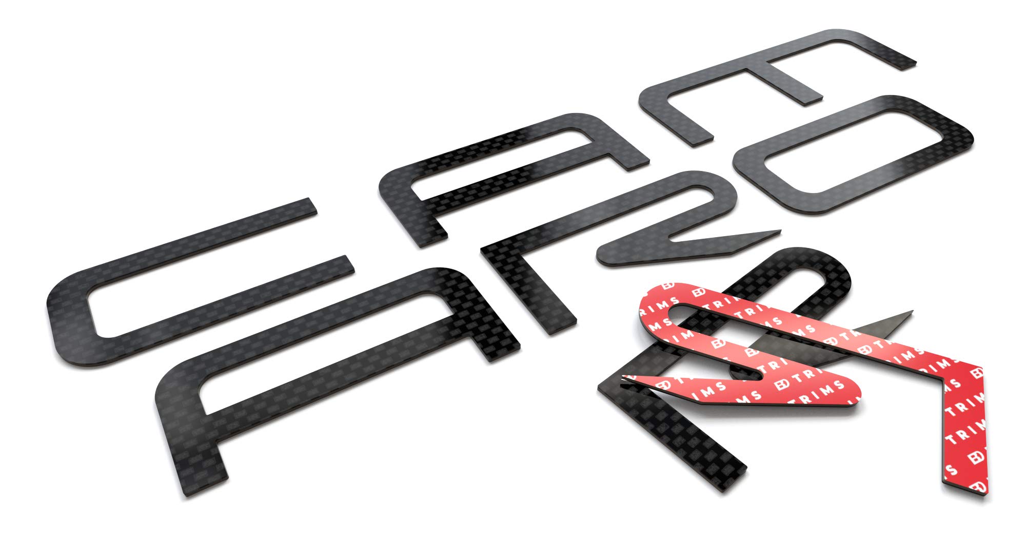 Bumper Raised Letters Compatible with 1992-2002 Camaro Models (Carbon Fiber)