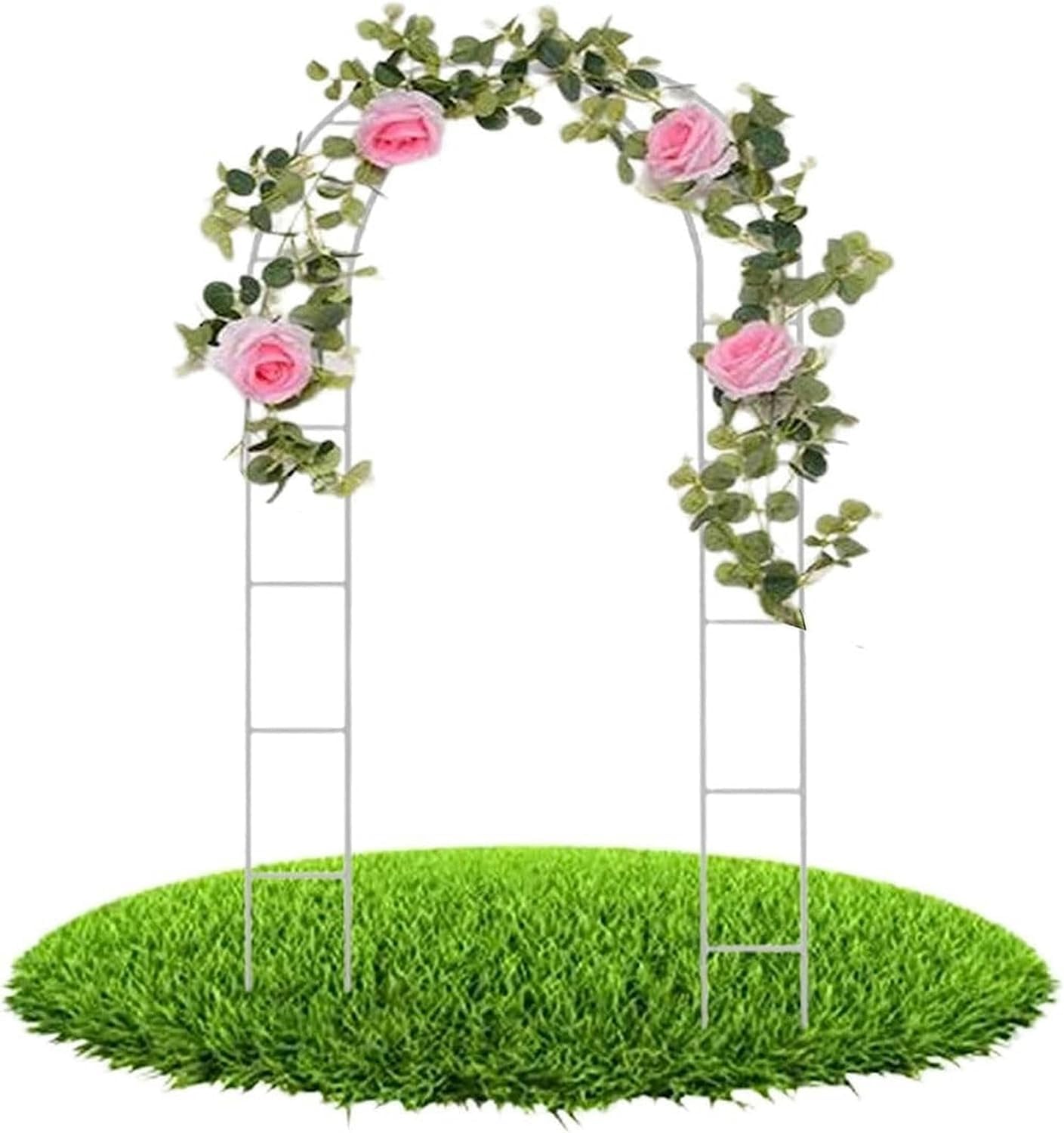 Arc en métal avec base tonnelle de jardin noire grand format 1.8M de large en treillis