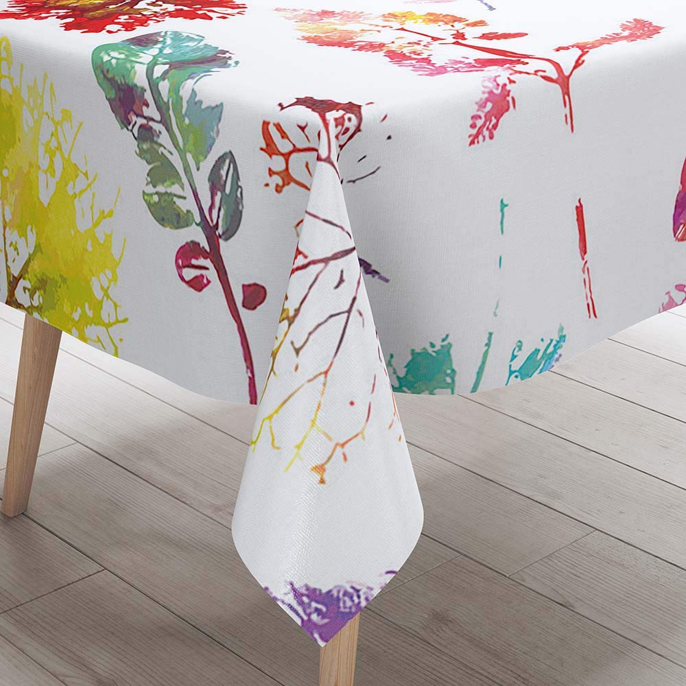 DOTBUY-SHOP Tablecloth Rectangular Table Cloths Easy Wipe Clean Stain-Resistant Dust-Proof Polyester 3D Printed Table protect Cover, Indoor/Outdoor
