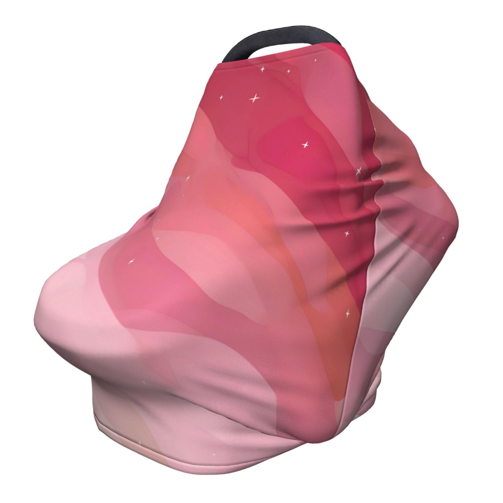 XZDHYZ Pink gradient style Versatile full-print Stroller Chair Cover/Nursing Cover, specially designed for your baby, Black