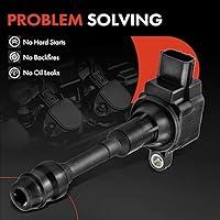 Vista 7 de A-Premium Paquetes de bobinas de encendido de motor compatibles con Nissan Sentra Altima 2002-2006 X-Trail 2002-2007 2010-2013 I4 2.5L 2-PC Set