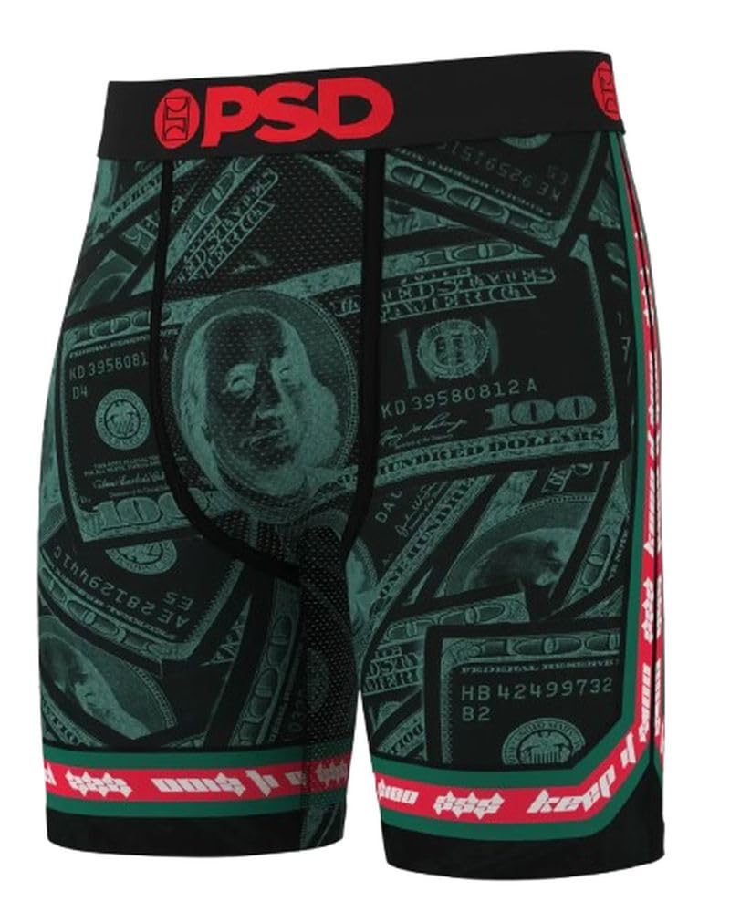 PSD | Pack 3 Lux LOOT | Ropa Interior De Hombre De Colores Marron, Verde y Negro | Calzoncillos De Hombre con Cintura Elástica 7 Pulgadas