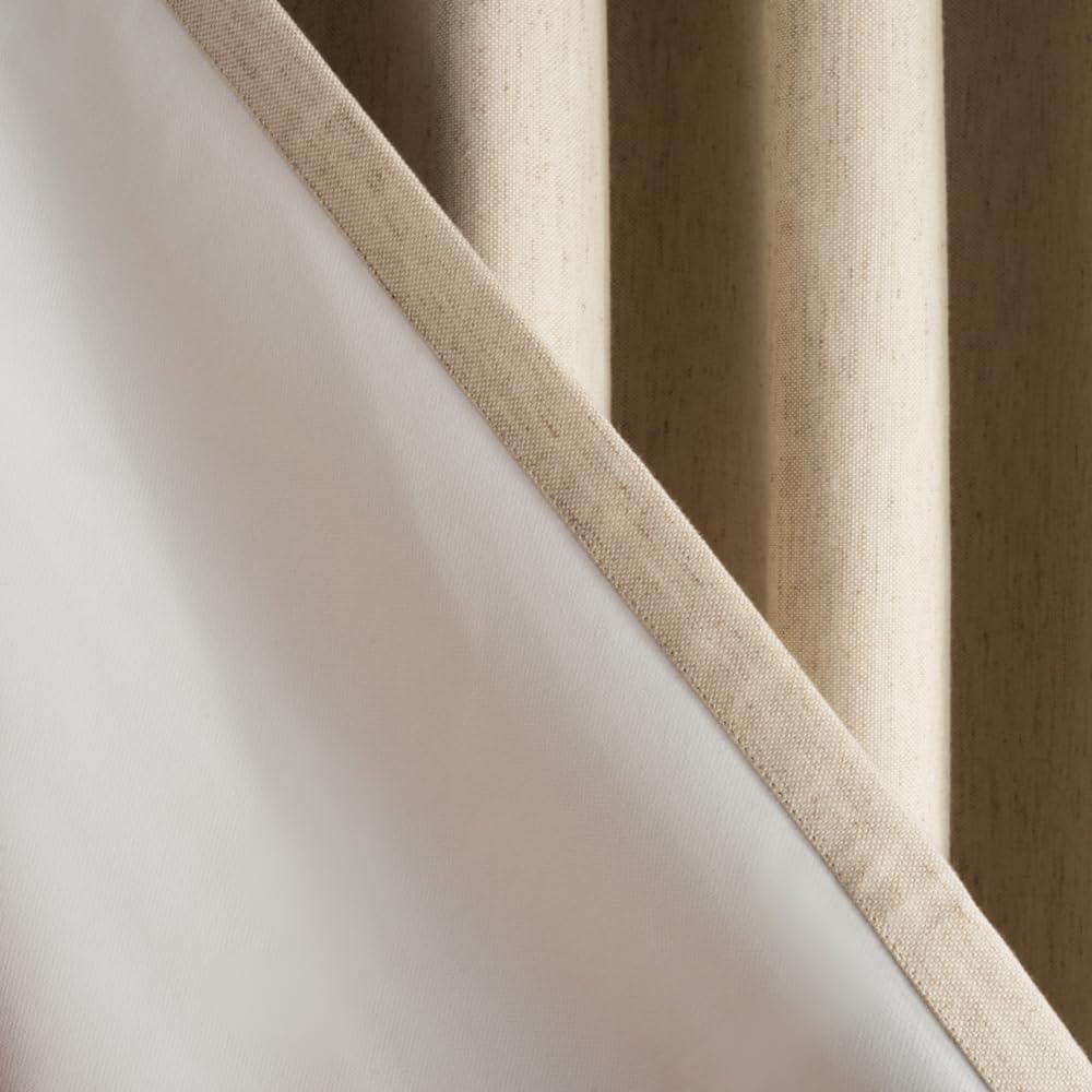 Safavieh Home Collection Patras Beige Opaque 52" x 96" Grommet Window Panel