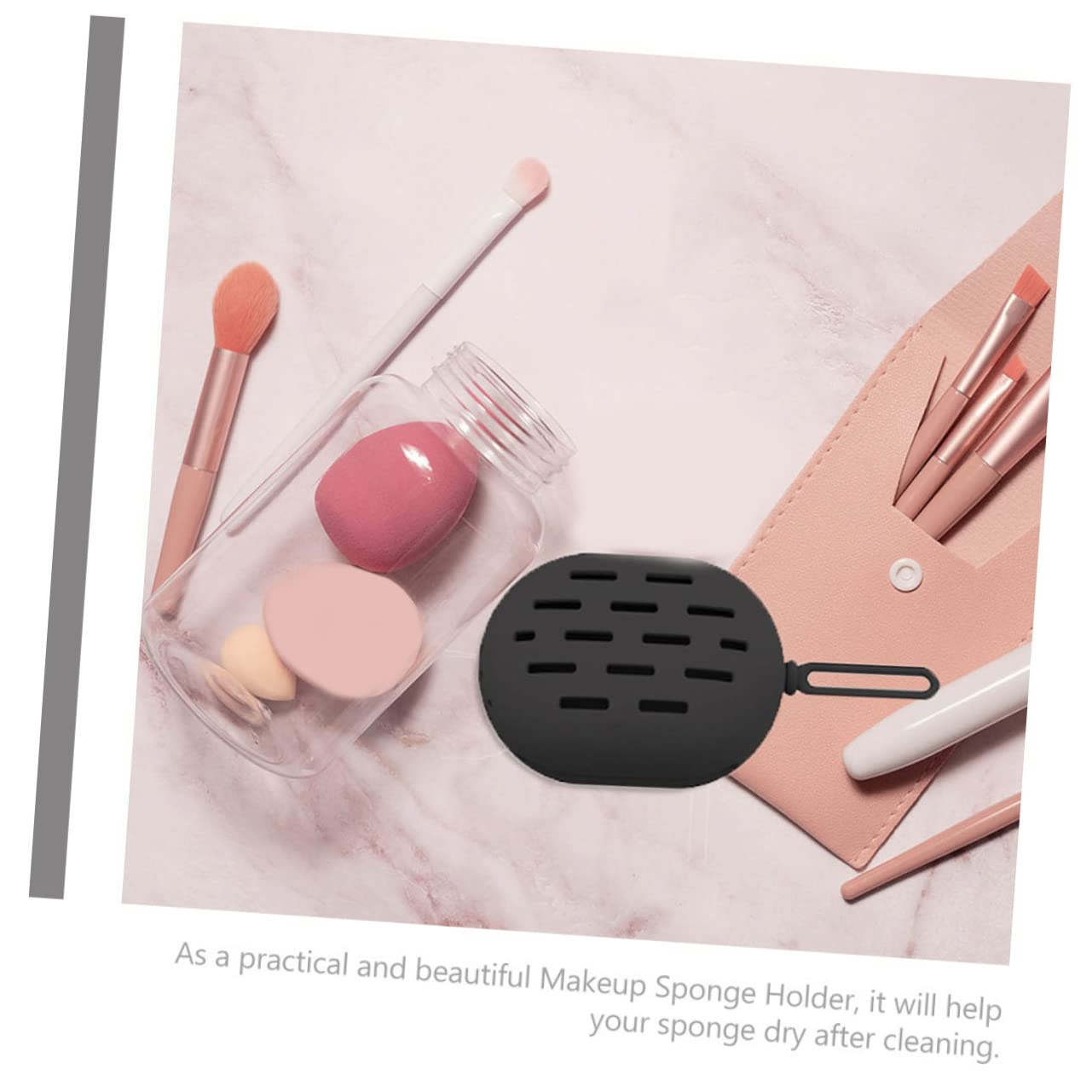 Beavorty 5piezas Caja De Almacenamiento De Esponjas De Maquillaje De Silicona Organizador Portátil Para Viaje Estuche Compacto y Transpirable Para Esponjas De Belleza
