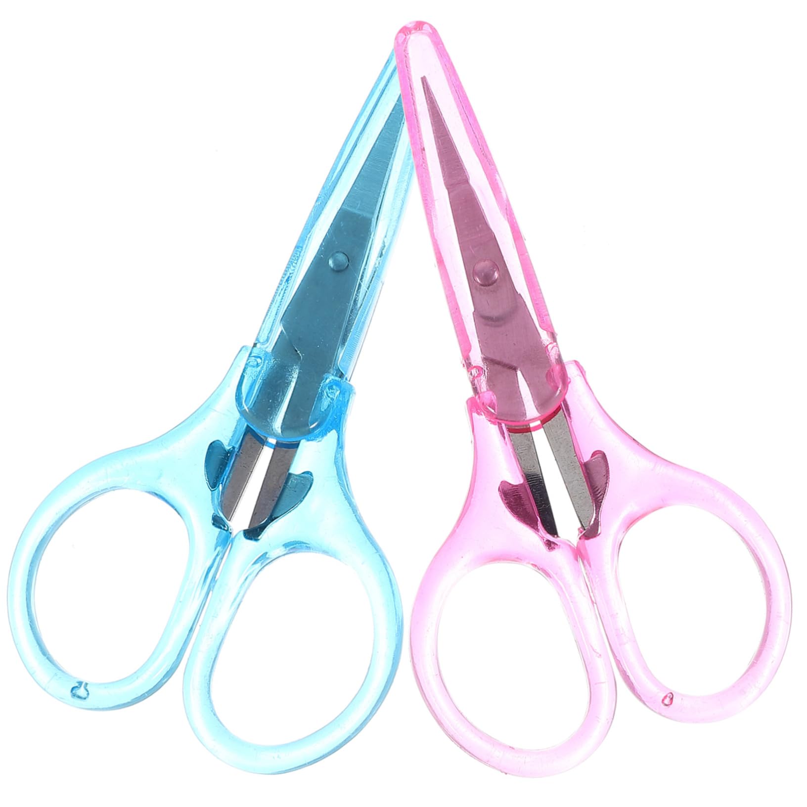 HOMSFOU 5 Ensembles Ciseaux Avec Couverture Protectrice Tissu Ménage but Coudre Ciseaux Couture Point Petit Ciseaux De Bricolage Outils De Coupe D'artisanat Acier Inoxydable 2 Pièces * 5