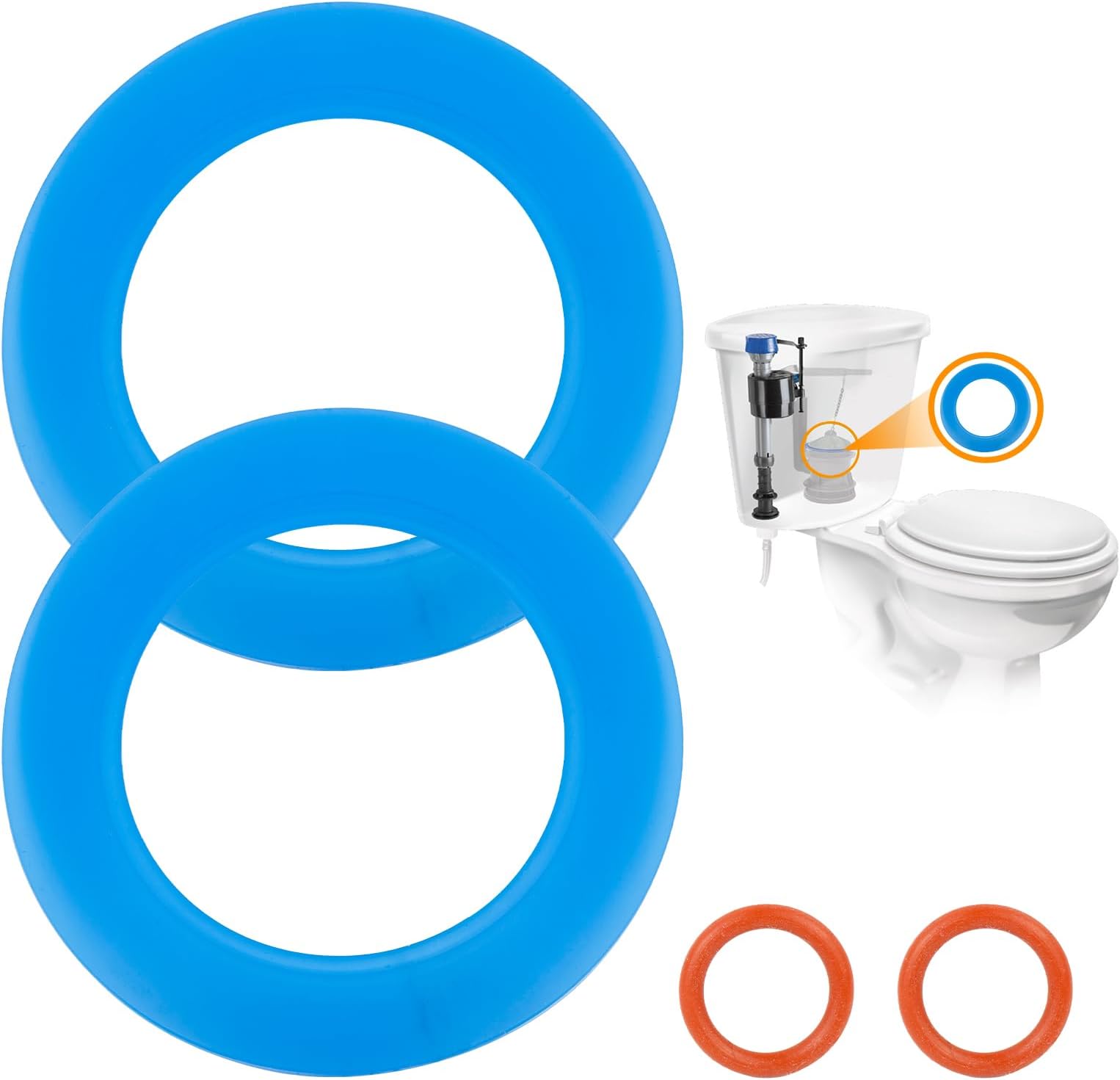 Impresa 3 Pack Replacement for Vormax Toilet Tank Silicone Flapper Seal