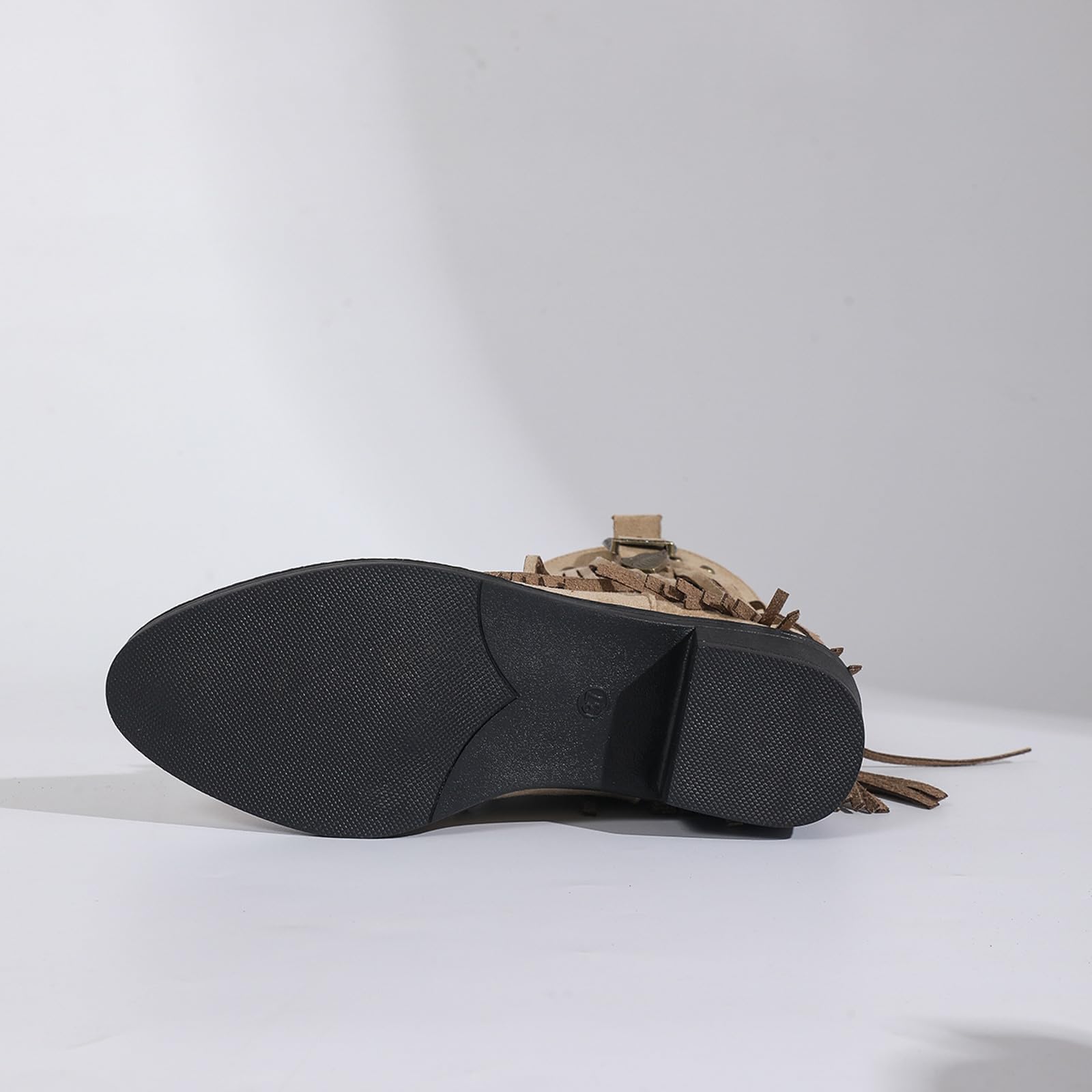 Botas de Vestir Rujer Botas Vaqueras para Mujer, de Media caña Ante, Vaqueras hasta el Tobillo, tacón bajo y Puntiagudas, Media caña Ante Perforado, Zapatos Mujer, largas