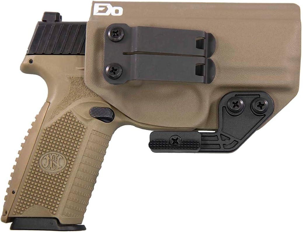 FDO Industries IWB Kydex Holster Compatible with FN 509 -Discreet Carry Concepts 1.5" Metal Monoblock Gear Clip - The Paladin Series - Made in USA