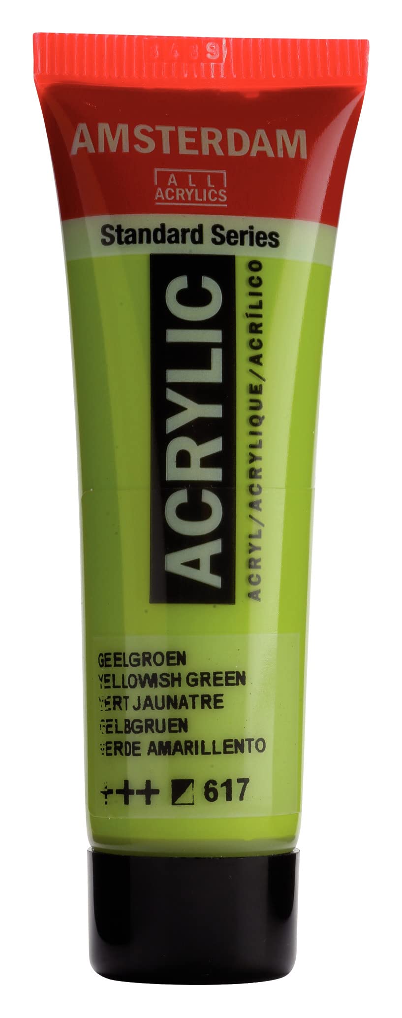 Amsterdam Yellowish Green Standard Series Acrylic - 20 Ml Tube 617 - Semi-Opaque Medium Viscosity - High Lightfastness - Satin Finish - High-Quality Pigments
