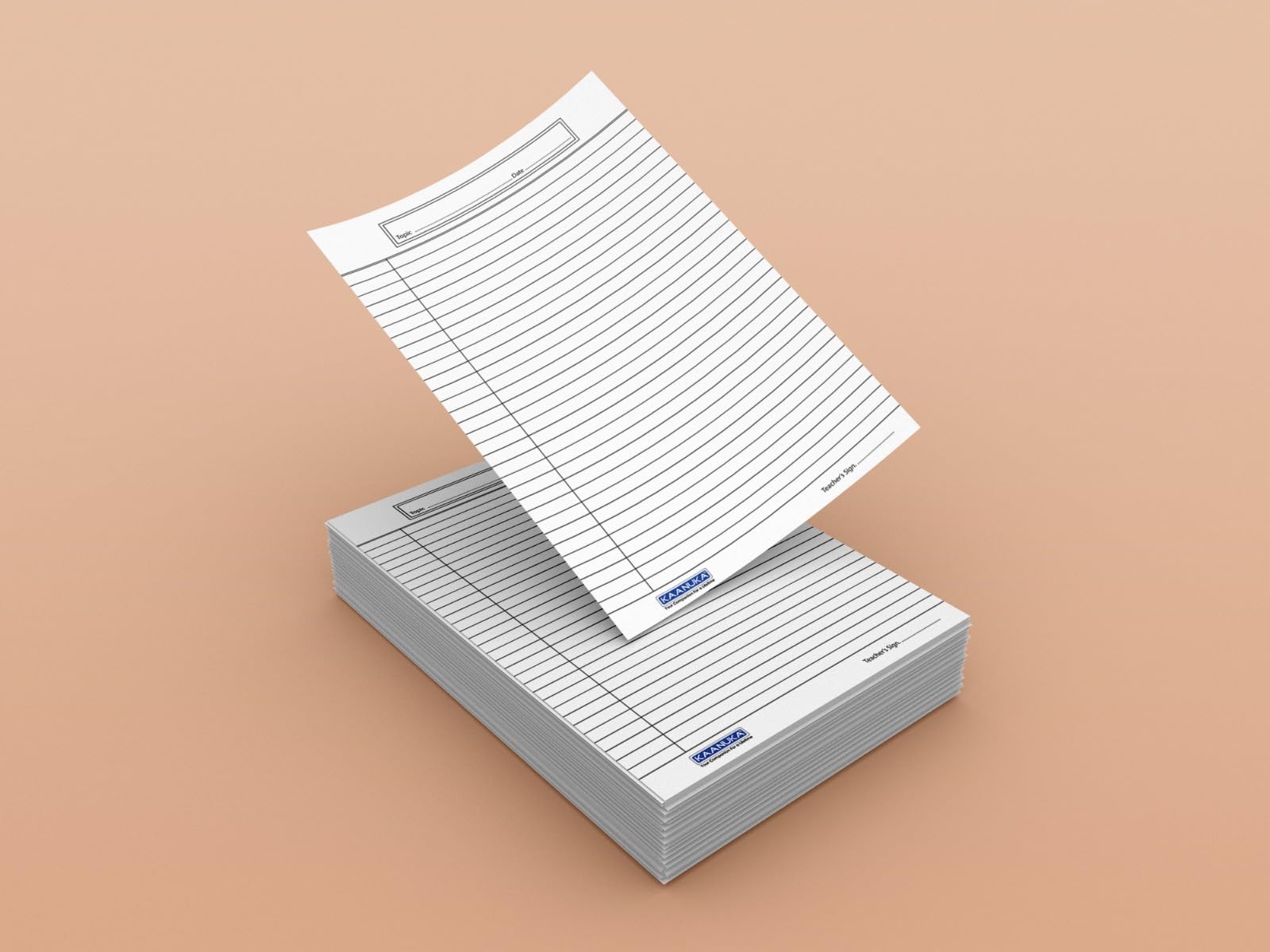 KAANUKA A4 Size Both Side Ruled Sheets | 100 Sheets | 75 GSM Premium Paper | For School, College & Office Use | Writing, Projects, Assignments, Practicals, Homework