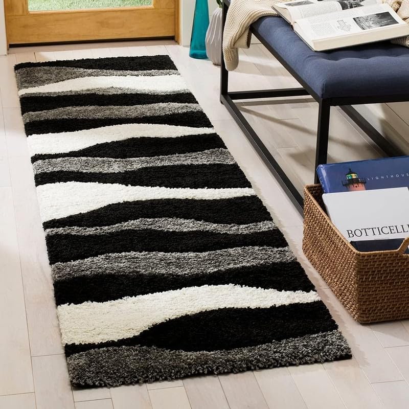 Image of Carpet for Living Room, Bedroom and Hall Handmade Microfiber Cozy Soft and Fluffy Shaggy Area Rug with 2 inch Thick Anti Skid Carpet [2x5 Feet Multi 13]
