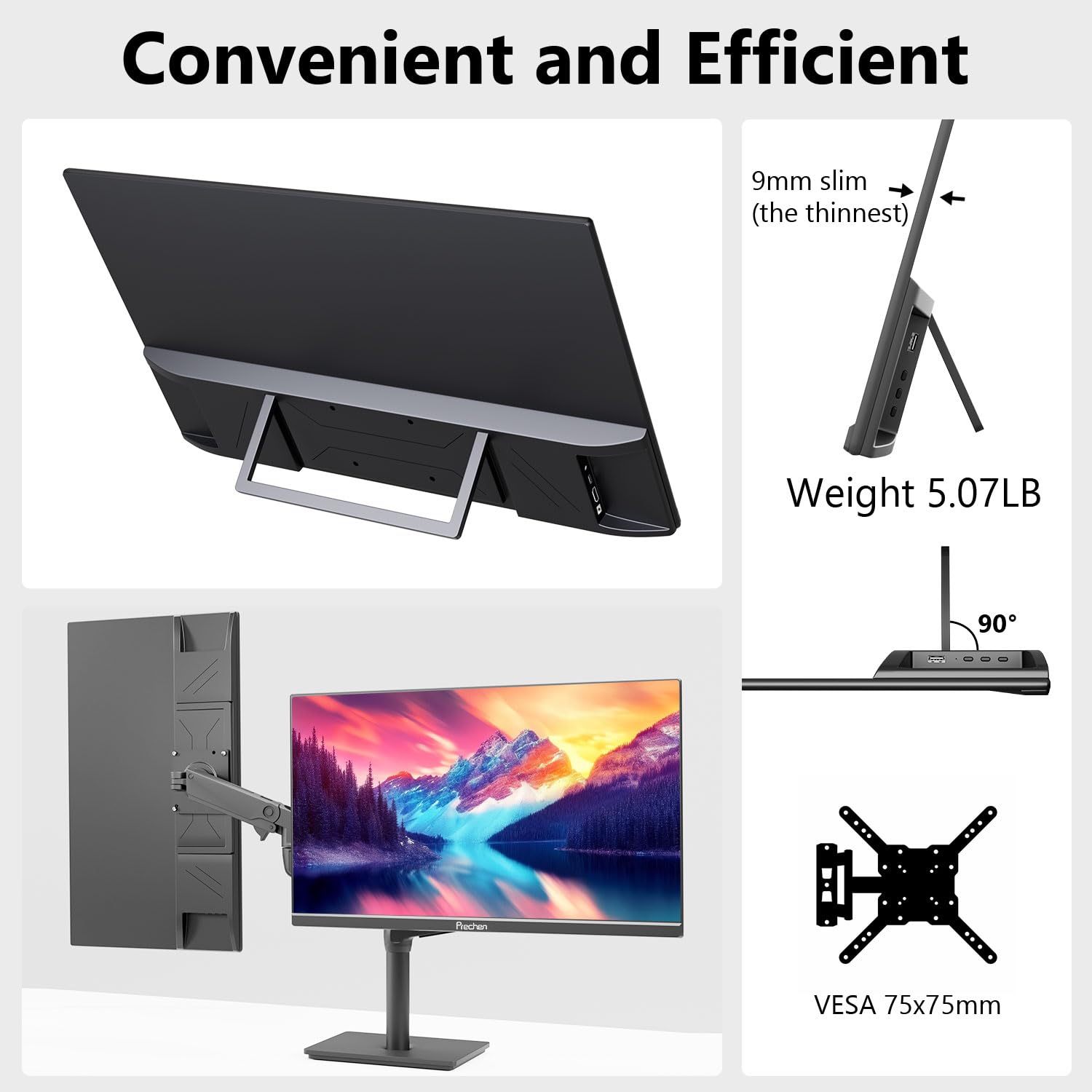 Amazon.com: Prechen 23.8 Inch 2K 100Hz Large Portable Touchscreen