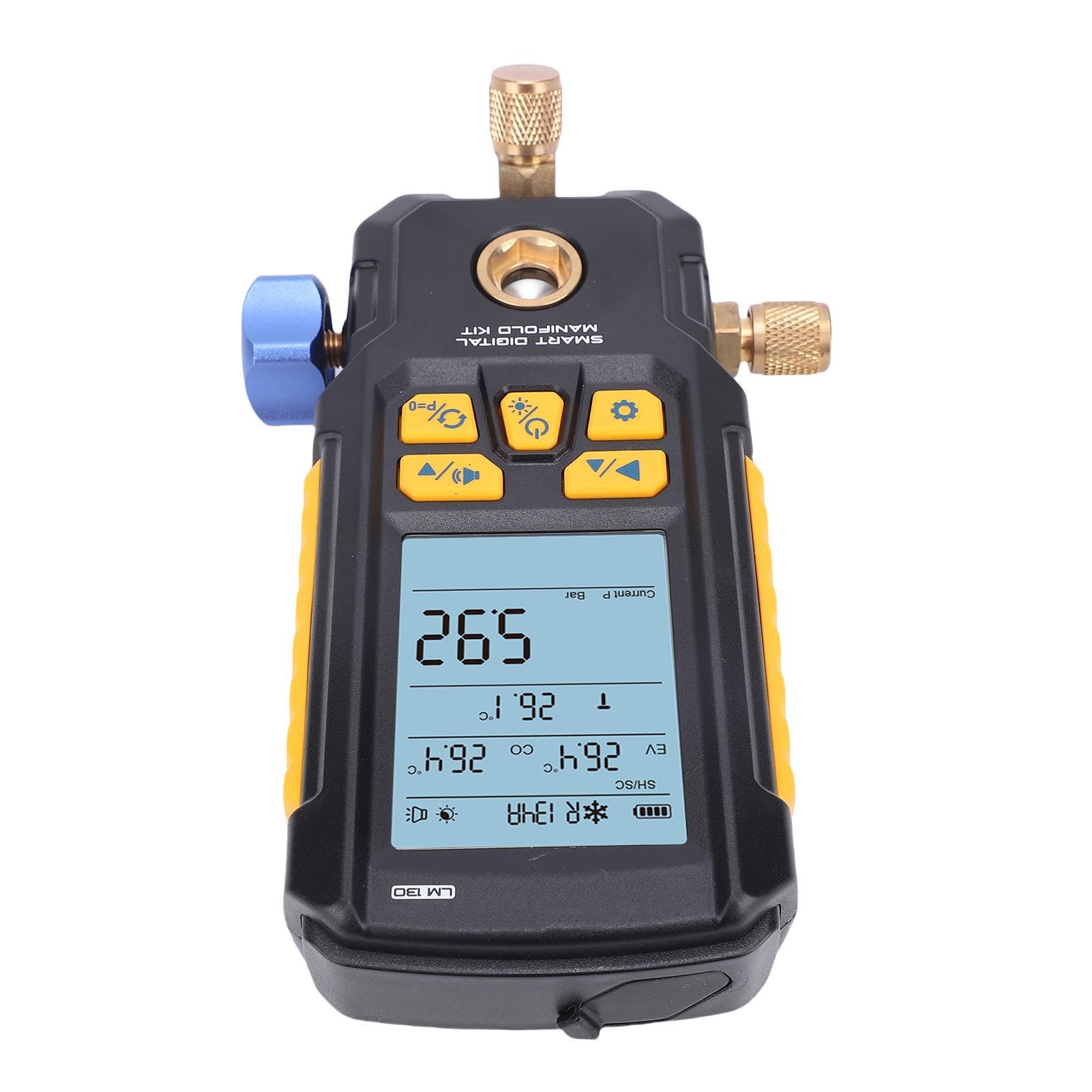 Vacuómetro Digital HVAC con Pantalla Transparente de 2,8 Pulgadas para Mantenimiento Preciso de la Refrigeración y Detección de Fugas - 0-870 Psi