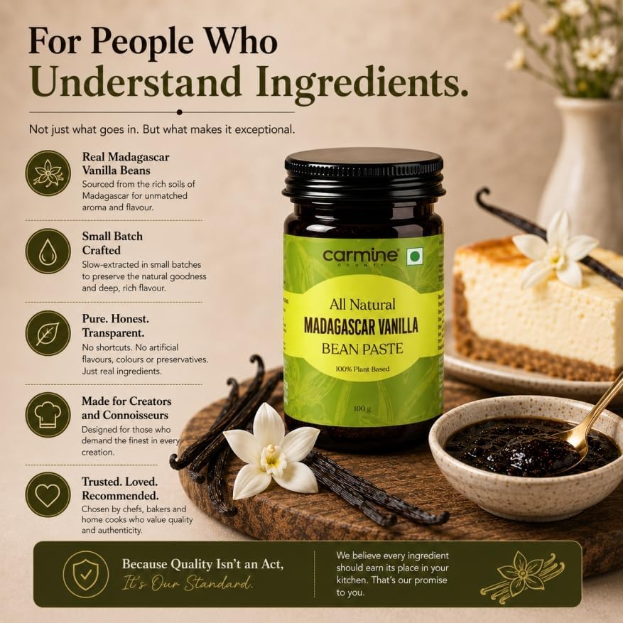 Image of Carmine County All Natural Pastes 50 g (Madagascar Vanilla Bean Paste)