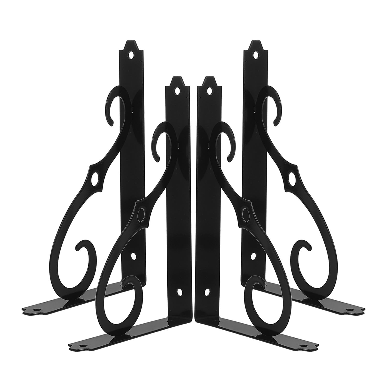 Supports étagères vintage rigides équerres triangulaires 4x