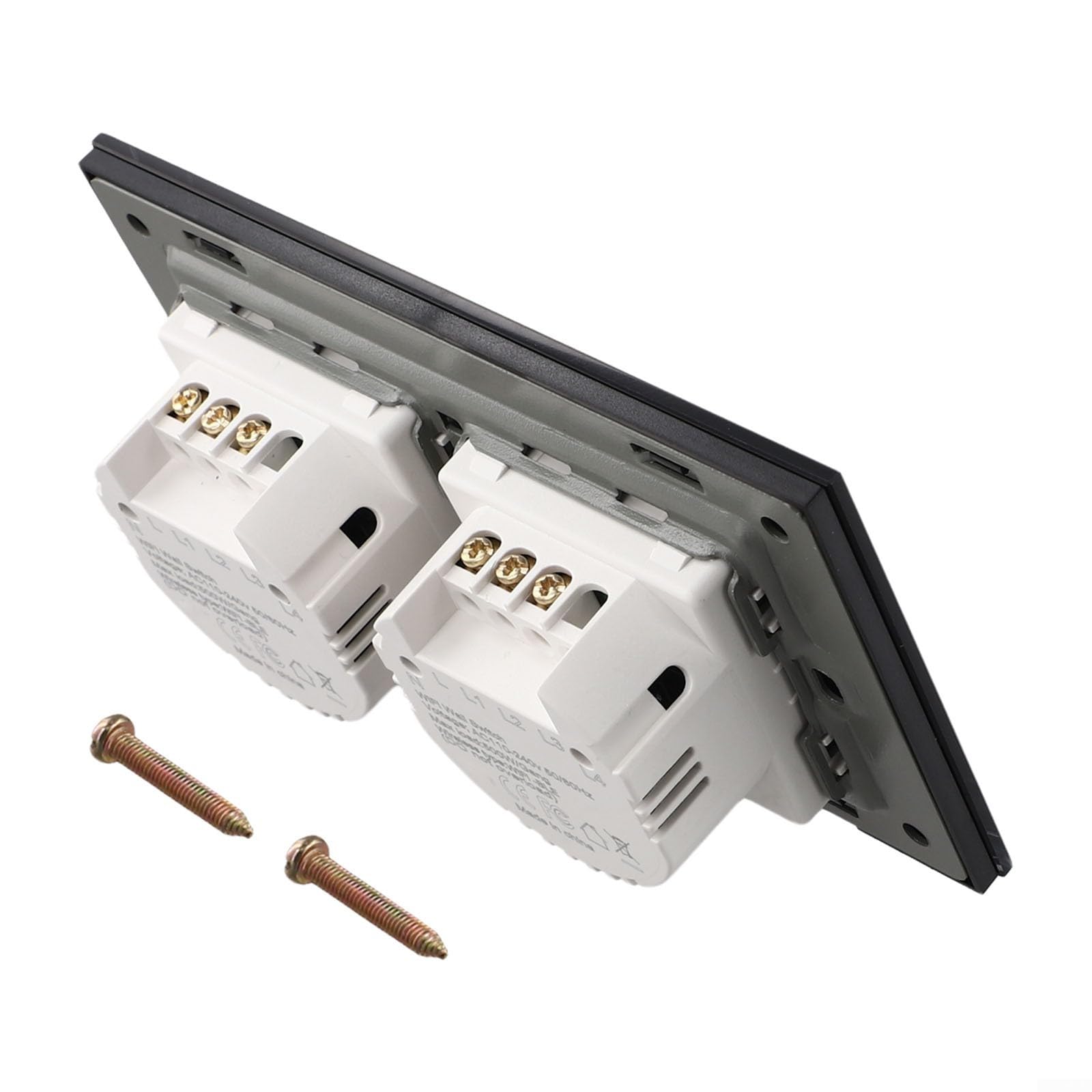 Interruttore touch WLAN 220 V vetro per controllo app tuya WiFi Touch (4 marce, nero)