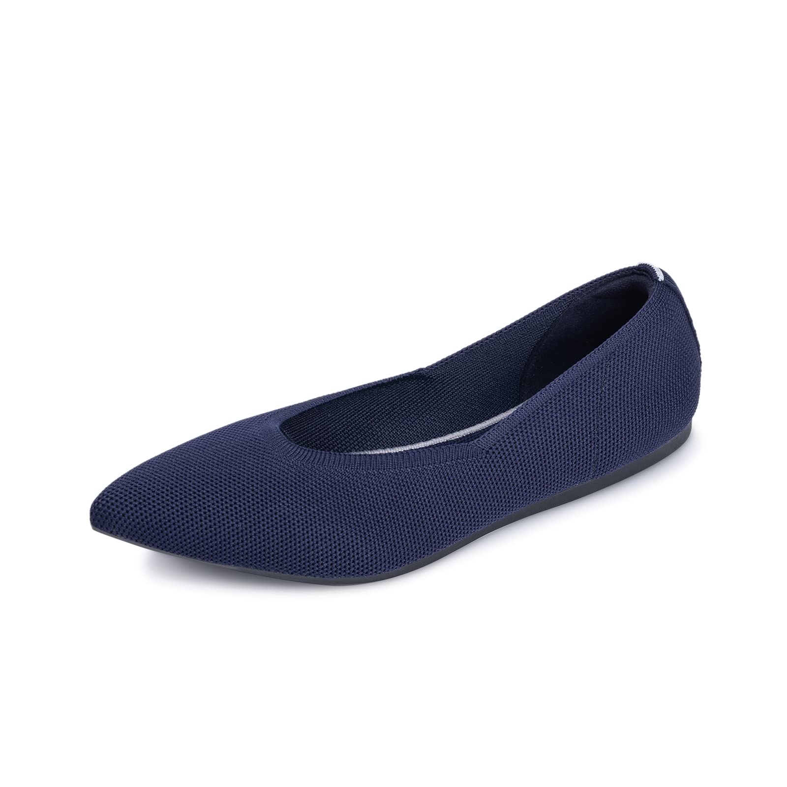 Frank Mully Frauen Spitze Zehe Ballett flach Strickkleid Schuhe Low Wedge Flache Schuhe Komfort Slip On Flats Schuhe für Frau Klassische Schuhe