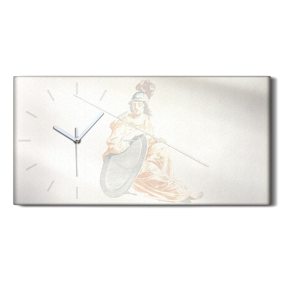 Horloge sur Toile Mains Blanches Style Antiquité Grèce 60x30cm