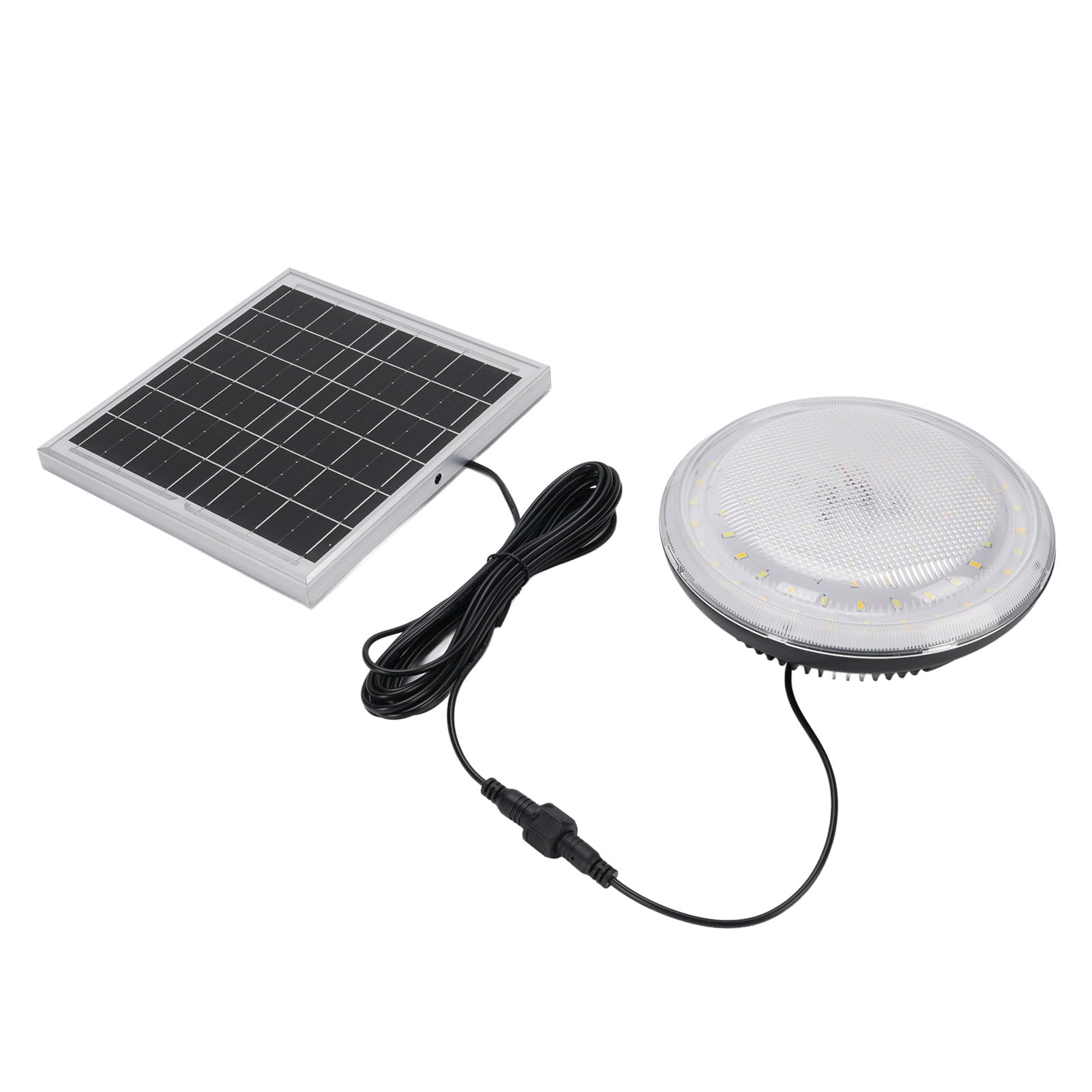 HEEPDD Luce Solare Plafoniera Dimmerabile 3 Luci Colorate IP65 con Sensore di Luce Remoto per Interni Ed Esterni Capannone Fienile Portico Garage Telecomando Solare Nan