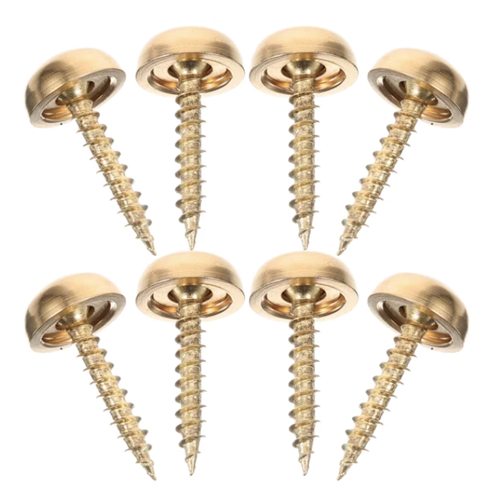 8 Sets Mirror Screws, 15 mm Mirror Nails with Decorative Caps