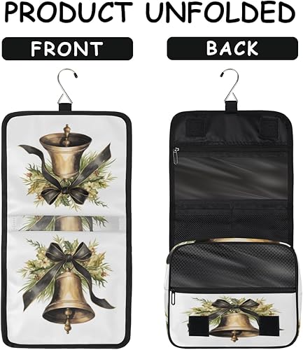 Miniatura 5 de Christmas Fun Design Toiletry Bag for Women, Travel Makeup Organizer with Hanging Hook, Traveling Cosmetic Bags for Toiletries Accessories