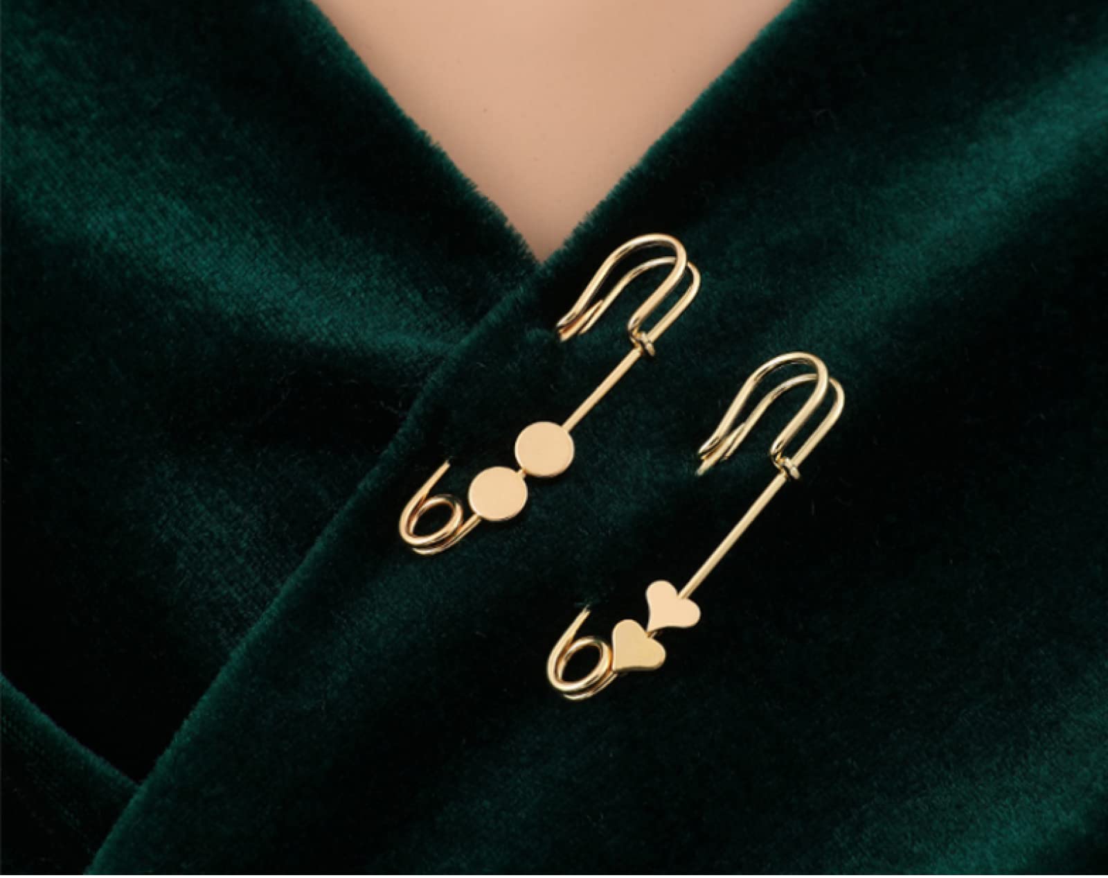 Safety Pin Brooch Pin Broach Badge Brooch Lapel Pin Prosta Trąbka Szpilka W Talii Marynarka Przeciwodblaskowa Klamra Na Stałe Ubrania Broszka Klamra Akcesoria Dla Par,大小花